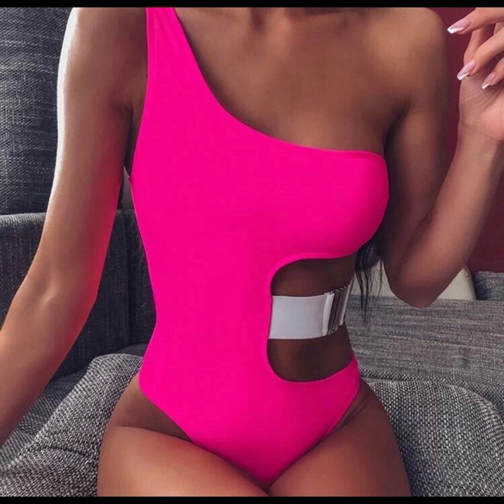 Hot pink one piece
